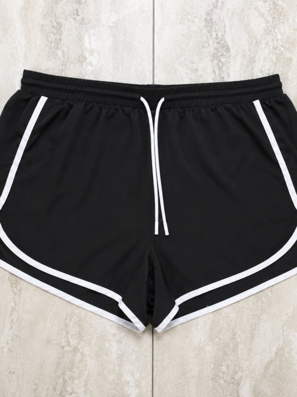Athletic Works Black Running Shorts Women’s Medium 8-10 Dolphin Hem Drawstring